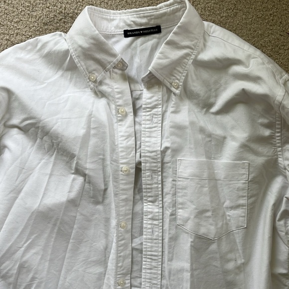 NWOT white Brandy Melville button up dress shirt - Picture 3 of 7